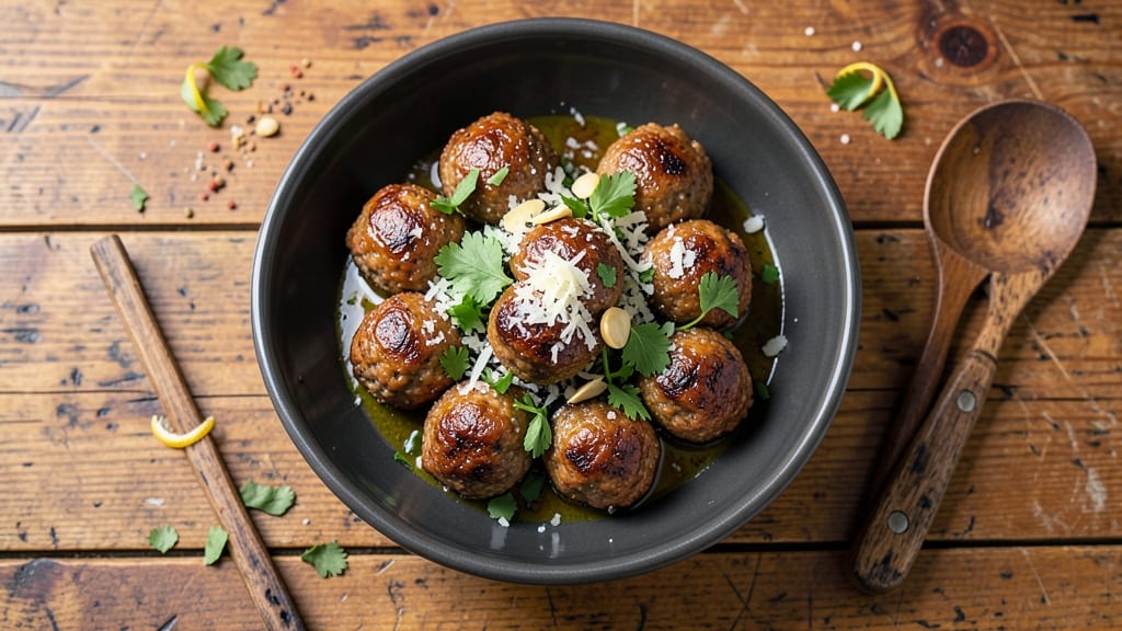 Beef and Veal Meatballs Recipe: Herbed Dumplings in Rich Tomato Gravy