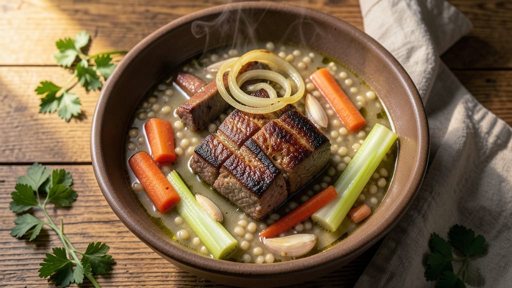 Beef and Barley Soup Recipe by Rachael Ray: Hearty Simmered Richness in One Pot