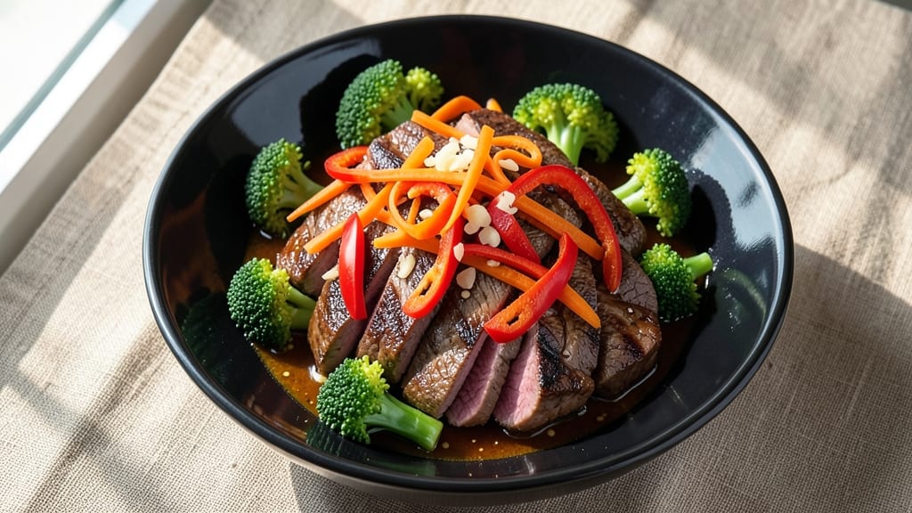 Beef and Vegetable Chinese Recipe: Wok-Seared Umami With Silky Noodles