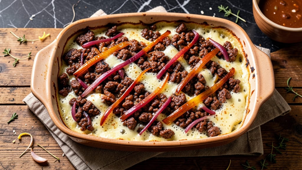 Beef and Onion Casserole Recipe: Cheesy Layers of Savory Depth