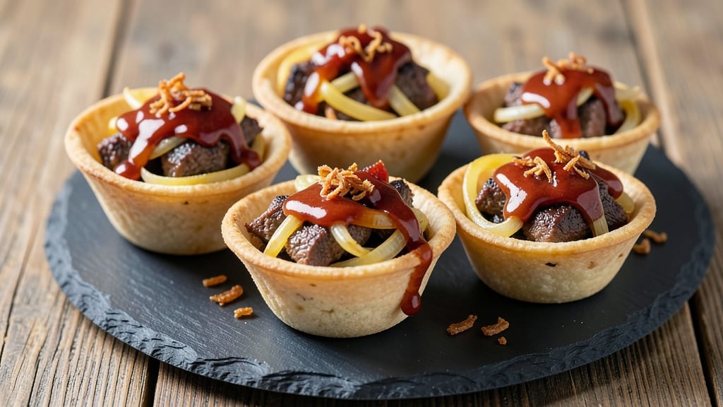 BBQ Beef Cups Recipe: Crispy Tortilla Crusts With Smoky Filling