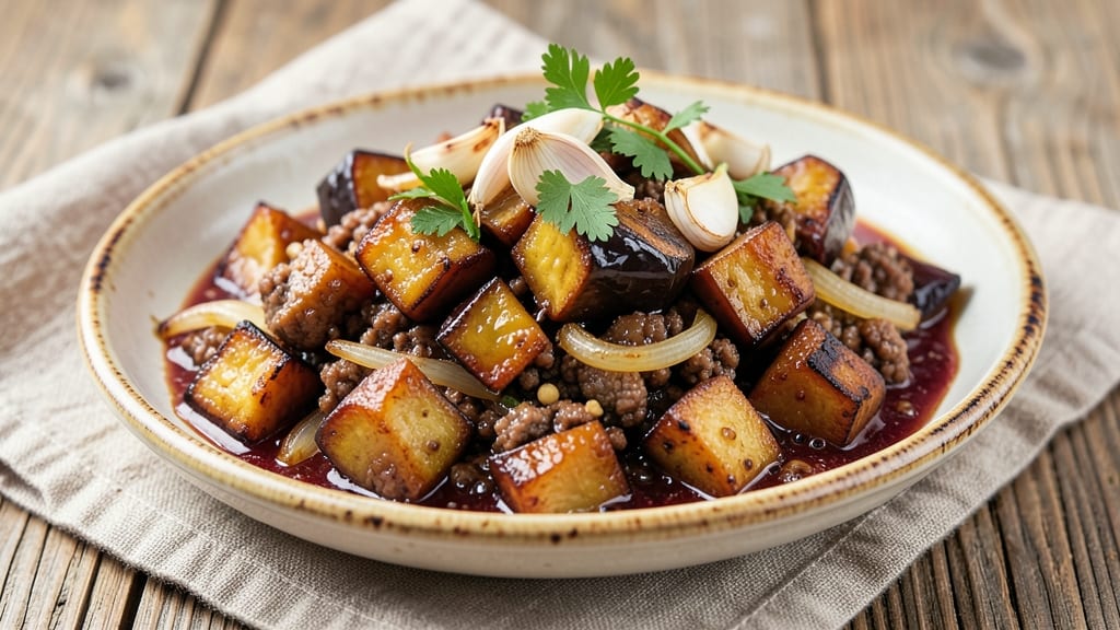 Aubergine and Minced Beef Recipe: One-Pan Spiced Harmony With Charred Edges