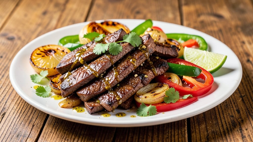 Angus Beef Fajitas Recipe: Skillet-Seared Steak With Charred Peppers and Onions