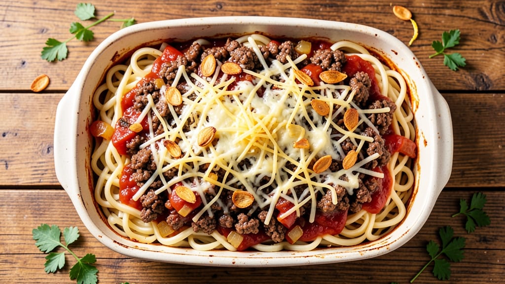 Beef and Egg Noodle Casserole Recipe: Crispy Top, Gooey Cheese Layers