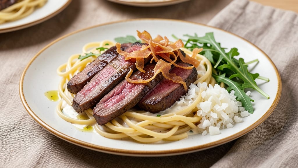 Beef Bacon Carbonara Recipe: Crispy Pancetta and Eggy Richness