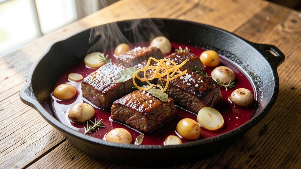 America's Test Kitchen Beef Bourguignon Recipe: Deep-Red Wine Simmered Richness