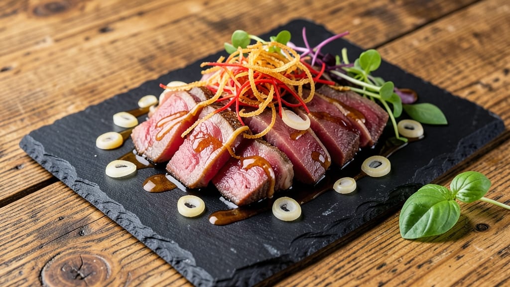 Asian Beef Tartare Recipe: Crispy Fried Shallots Over Silky Soy-Ginger Base
