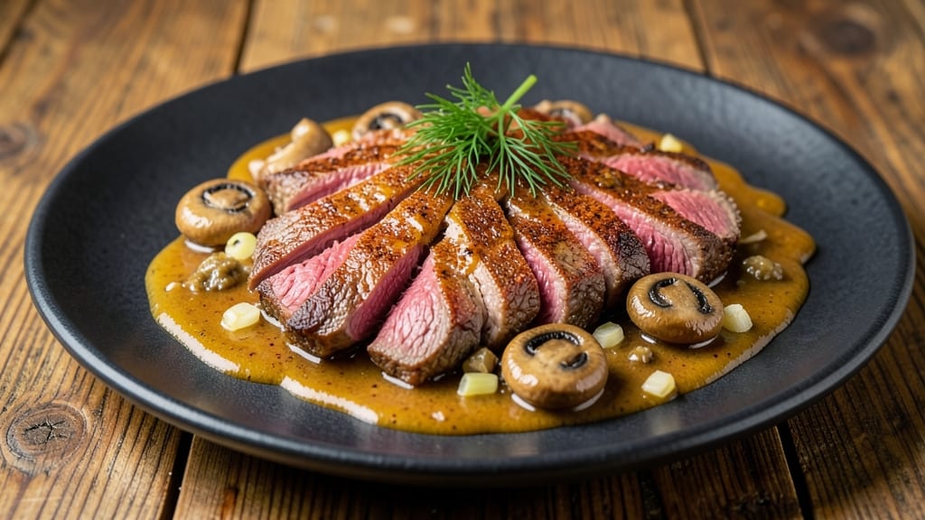 Beat Bobby Flay's Beef Stroganoff Recipe: Searing-Smoked Beef with Mushroom Cream Sauce