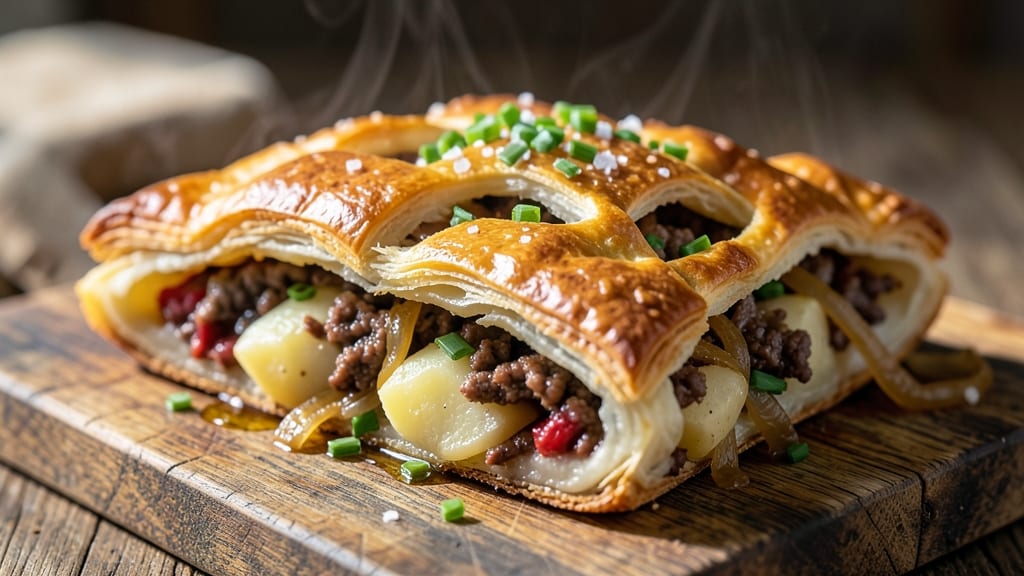 Beef and Potato Pasty Recipe: Flaky Crust Holds Savory Filling