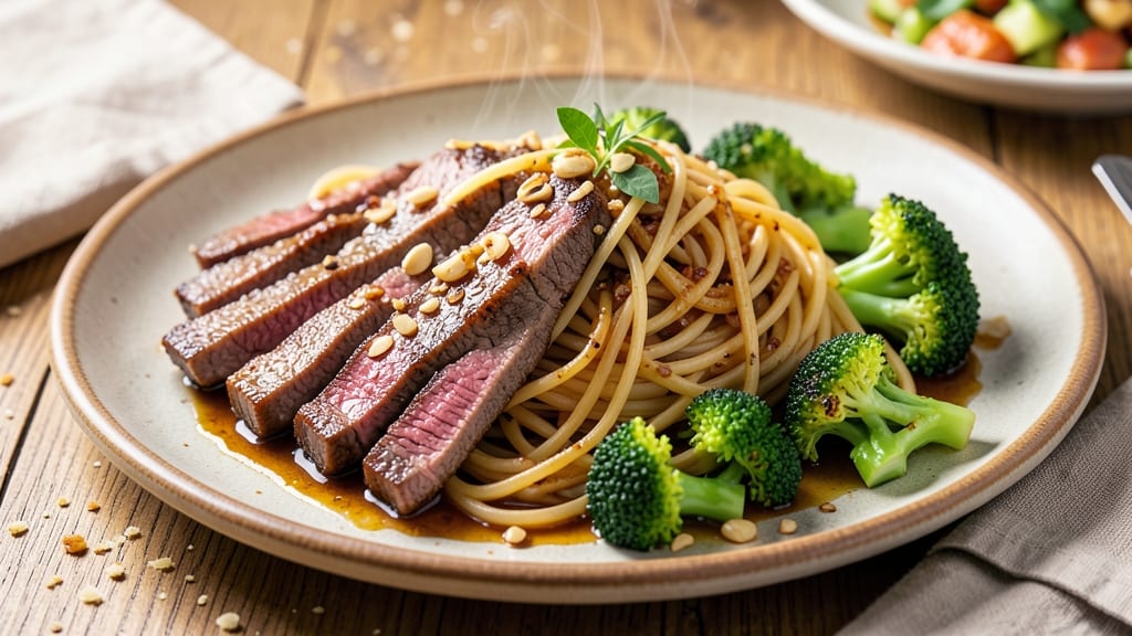 Beef and Broccoli Pasta Recipe: Silky Noodles With Umami-Rich Sauce