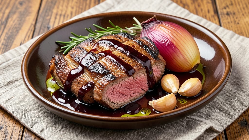 Beef and Balsamic Vinegar Recipe: Deep-Roasted Caramelized Crust With Tangy Sweetness