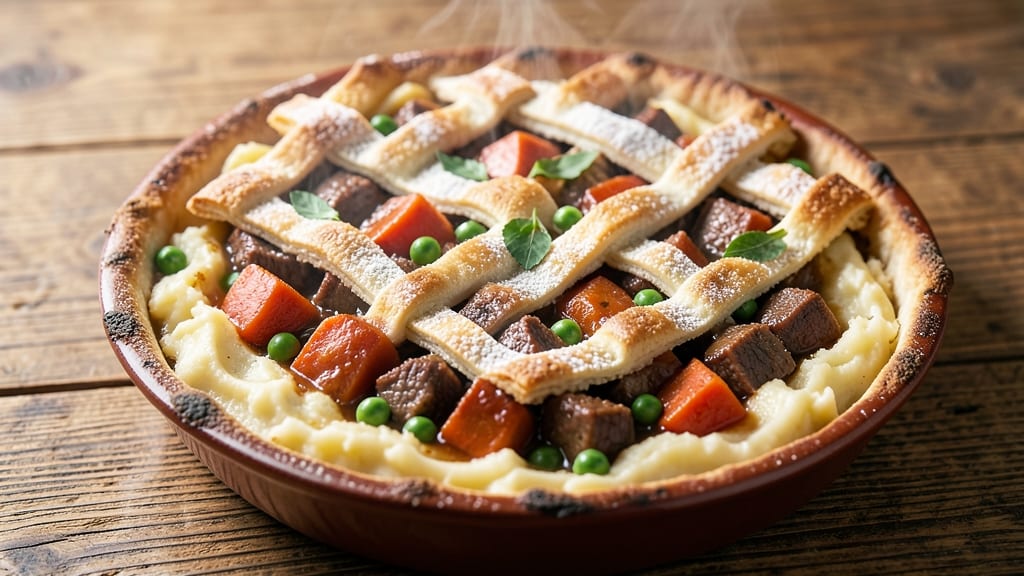 Beef and Veg Pie Recipe: Flaky Pastry Hugs Savory Meat and Root Medley