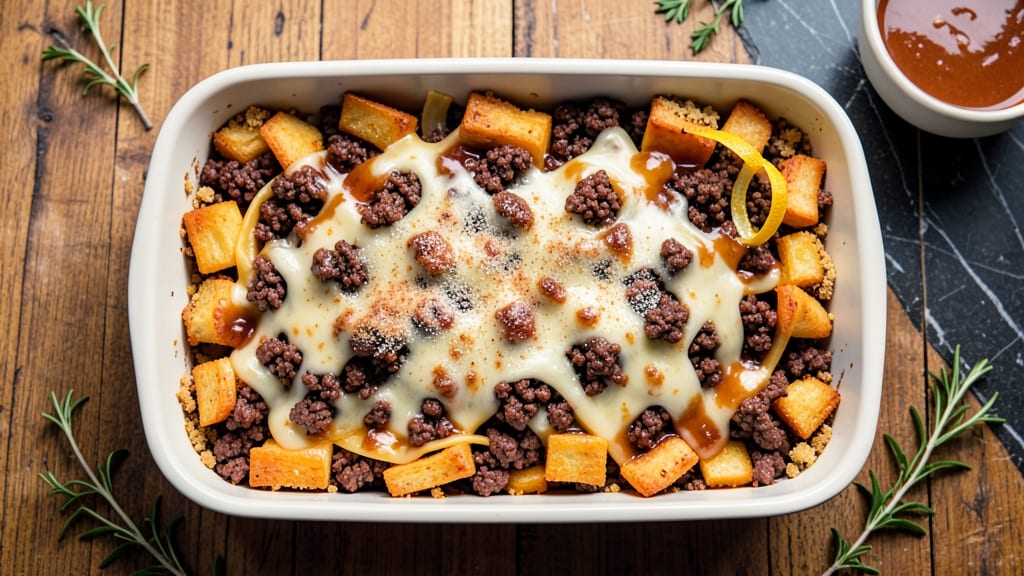Beef and Hash Brown Casserole Recipe: Crispy Top, Melty Cheese Layers