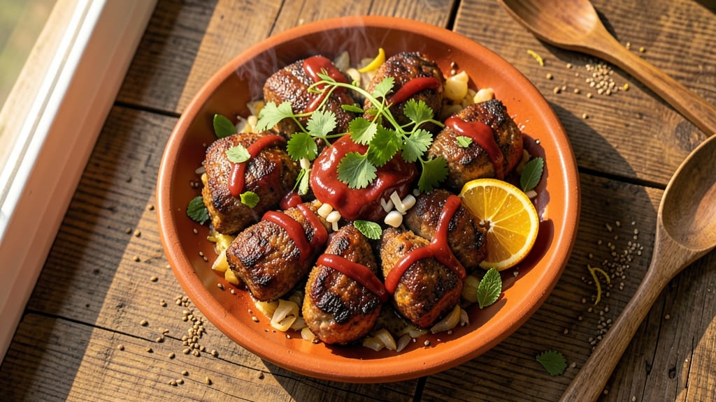 Baked Beef Kofta Recipe: Spiced Meatballs With Charred Crispiness