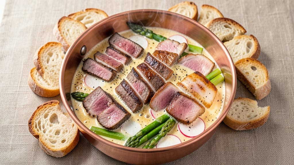 Beef and Chicken Fondue Recipe: Dual-Protein Dip With Melty Cheese Rivers