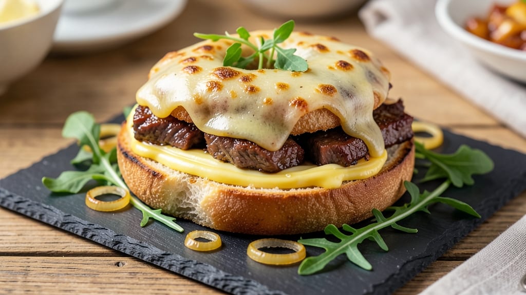 Beef Bagel Soup Recipe: Crispy Onion Crowns Over Creamy Mushroom Cheese Rivers