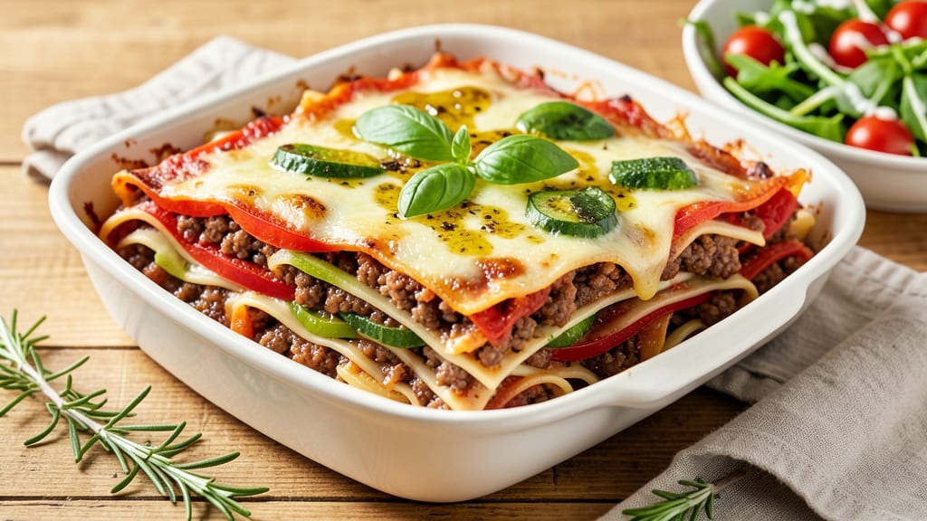 Beef and Veg Lasagna Recipe: Layered Richness With Triple Cheese Magic