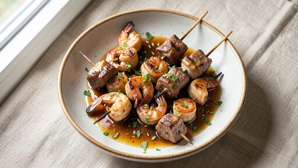 Beef and Shrimp Kabobs Recipe: Char-Grilled Juiciness in 30 Minutes