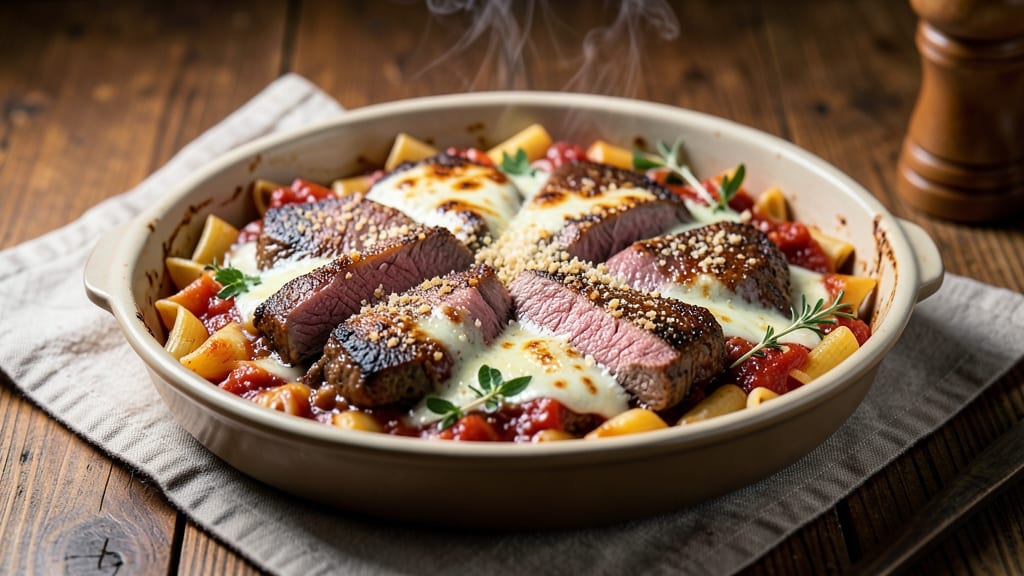 Baked Beef Rigatoni Recipe: Cheesy Crust and Hearty Meat Fusion