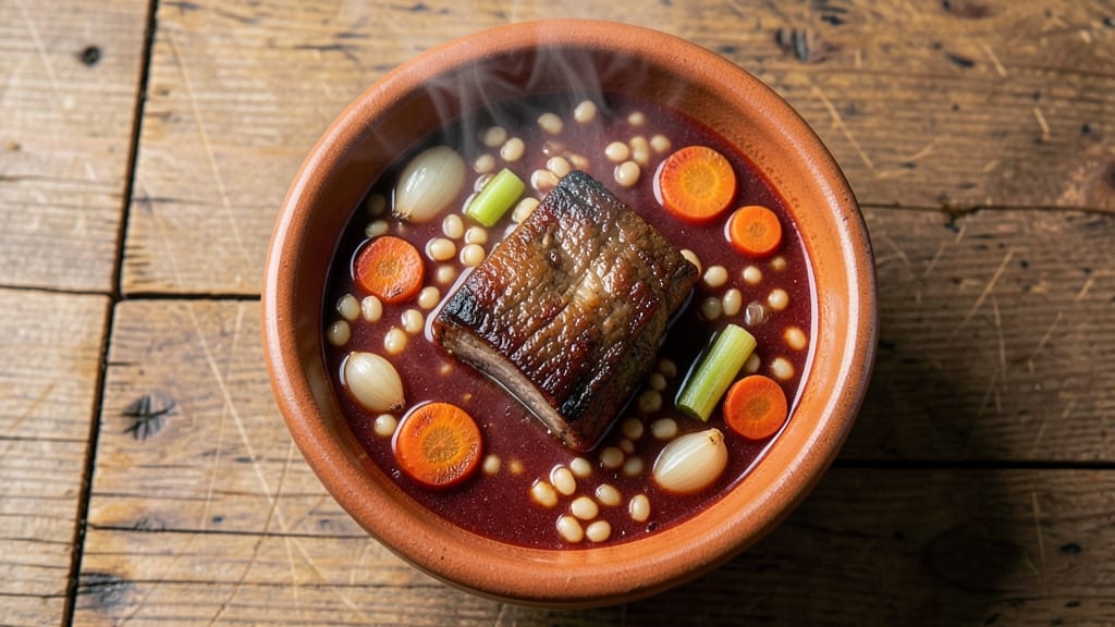 Beef Shank and Barley Soup Recipe: Deep-Roasted Flavor With Tender Meat