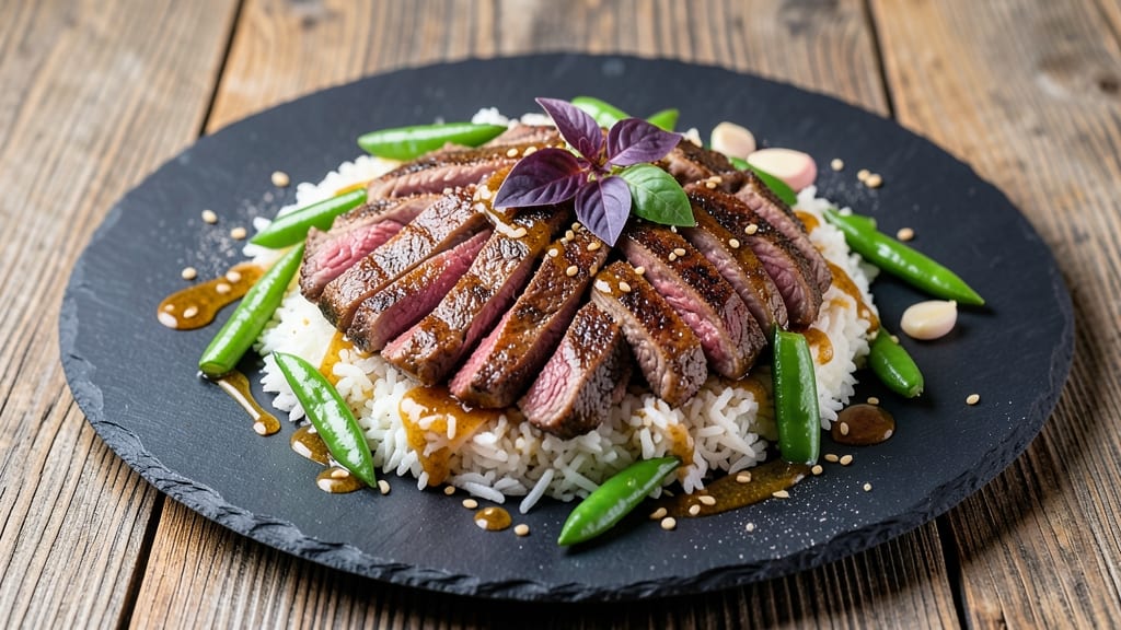 Beef and Snap Peas Recipe: Wok-Seared Tenderness With Garlic Ginger Zing
