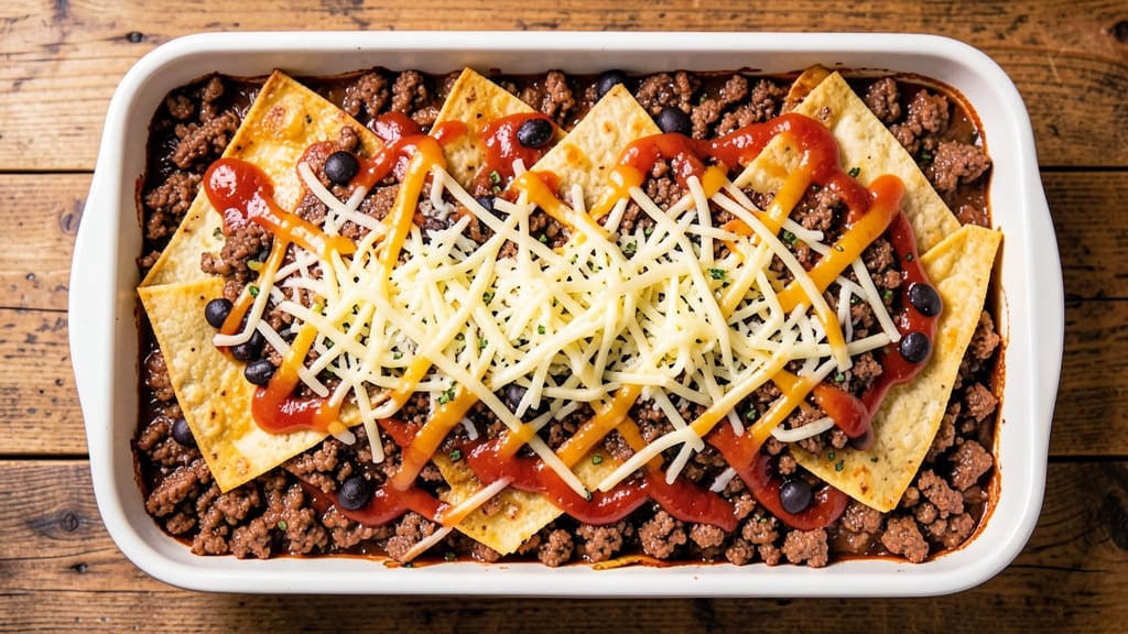 Beef and Cheese Enchilada Casserole Recipe: Layered Tortilla Crunch Meets Melty Cheese Bliss