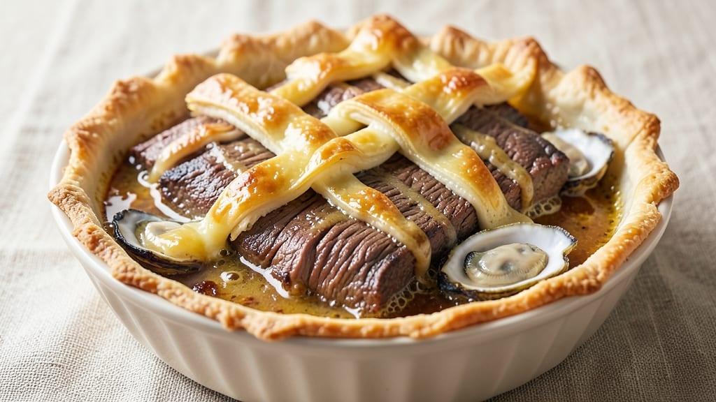 Beef and Oyster Pie Recipe: Flaky Pastry Hugging Savory Seafood Filling