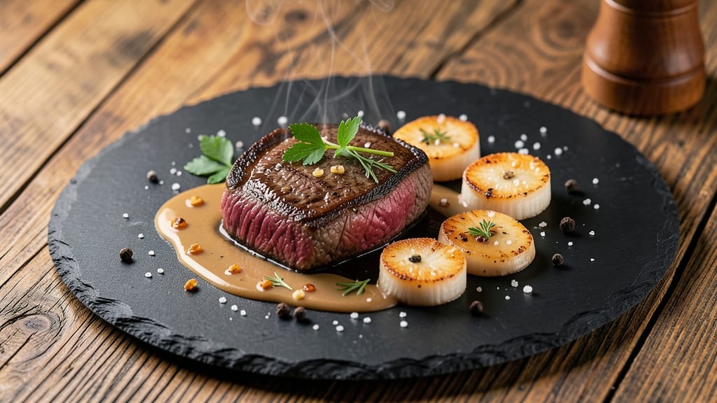 Beef and Scallops Recipe: Seared Richness With Creamy Tomato Base