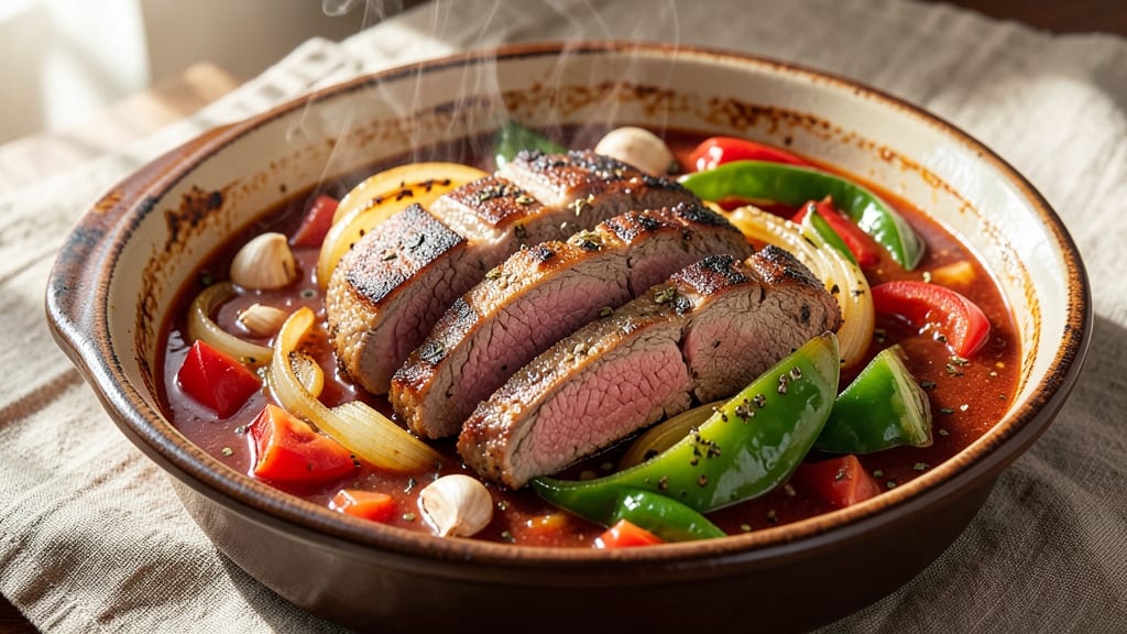 Beef Afritada Recipe in Slow Cooker: Slow-Simmered Tomato and Tortilla Crunch Fusion