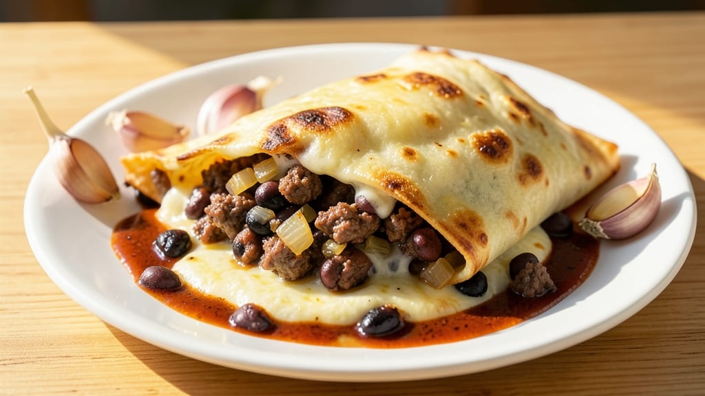 Beef and Bean Chimichanga Recipe: Deep-Fried Cheese Burst and Cumin-Kissed Filling