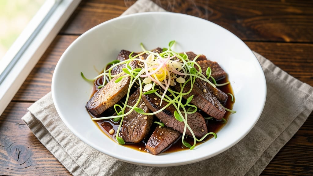 Beef and Bean Sprouts Recipe: Wok-Seared Crispy Edges, Silky Stew Bites