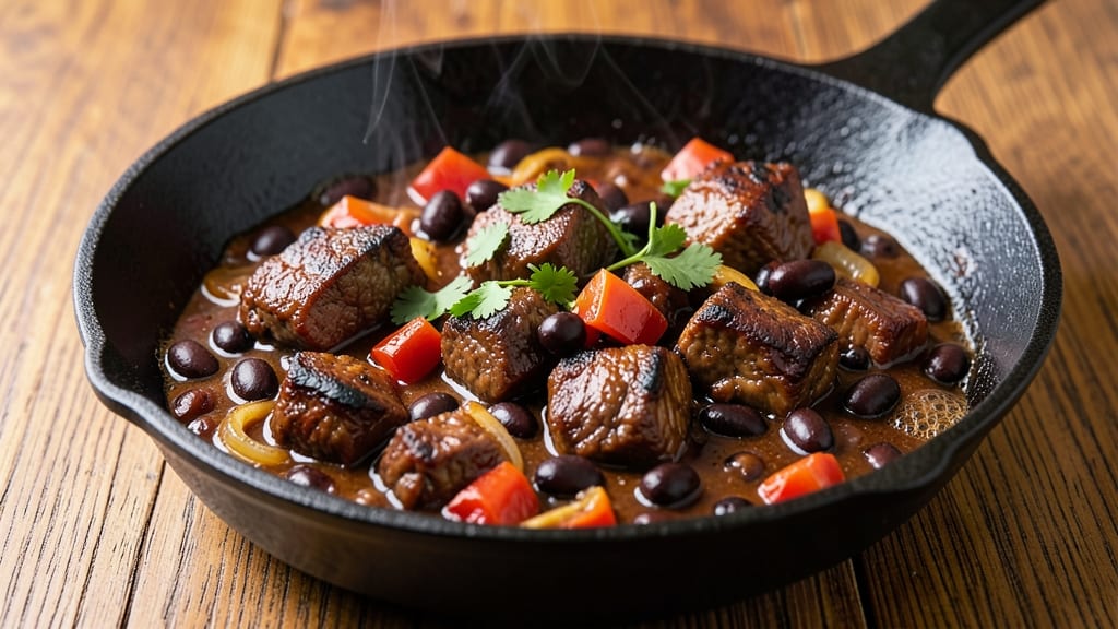 Beef and Black Bean Chilli Recipe: Deep-Spiced Simmer With Tortilla Crunch Topping