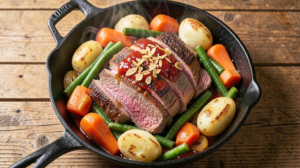 Beef and Vegetable Casserole Recipe: One-Pot Heartiness With Caramelized Onions