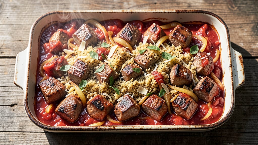 Beef and Tomato Casserole Recipe: Slow-Braised Richness With Crispy Top