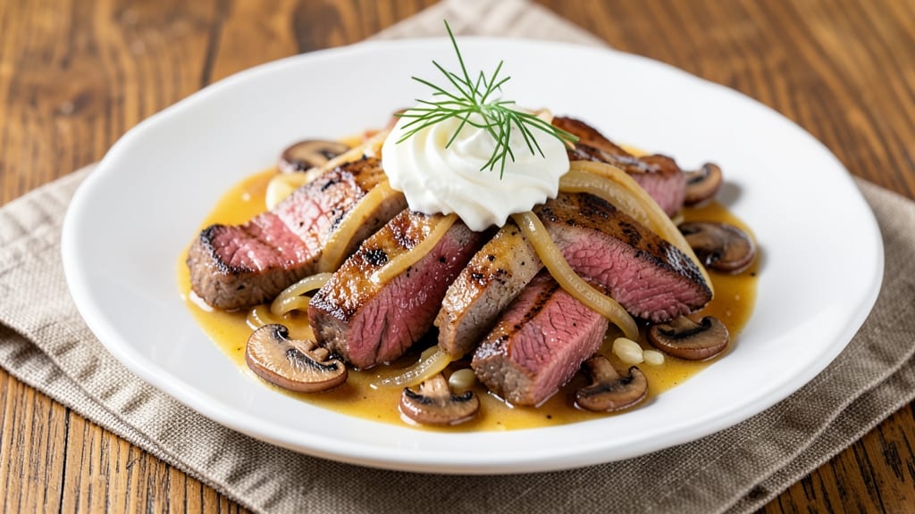 Basic Beef Stroganoff Recipe With Sour Cream: Ultra-Smooth Mushroom Sauce That Coats Every Bite
