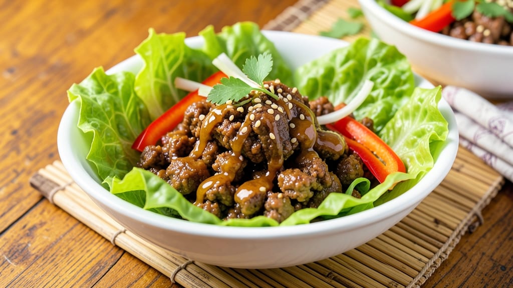 Asian Ground Beef Lettuce Wraps Recipe: Wok-Hot Spice and Garlic Zing in 20 Minutes
