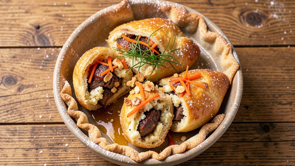 Beef and Potato Piroshki Recipe: Flaky Dough Wrapped Around Savory Fillings
