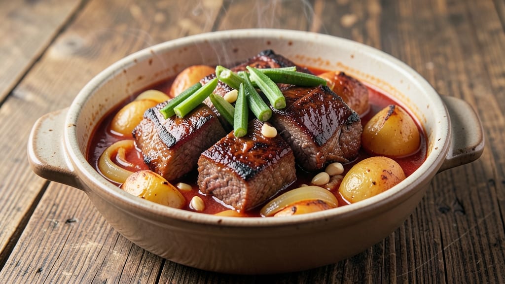 Batangas Beef Caldereta Recipe: Slow-Simmered Okra and Potato Richness