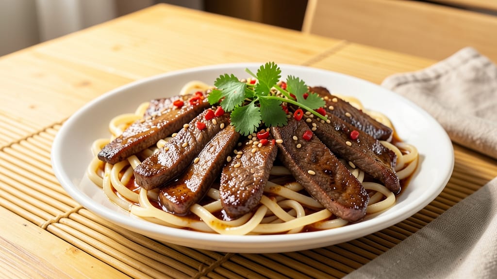 Asian Beef Stir Fry Recipe with Noodles: Wok-Sizzled Protein and Silky Rice Noodles