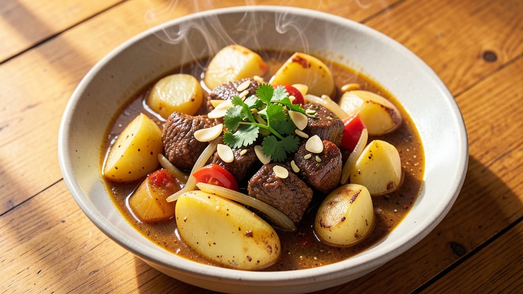 Beef and Potato Curry Recipe: Spiced Tomato Base With Tender Meat and Potatoes