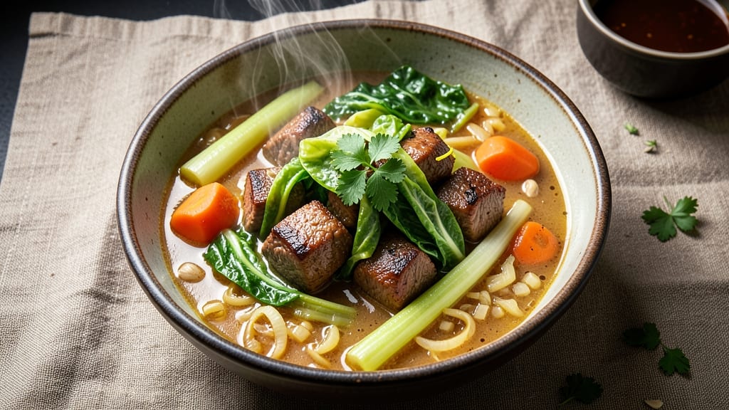 Award Winning Vegetable Beef Soup Recipe with Cabbage: Deep-Simmered Richness With Crispy Top